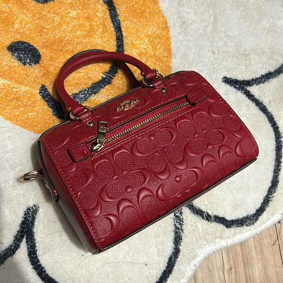 Mini top handle Coach bag with strap - Picture 1 of 4